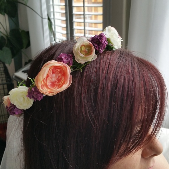 🌸Boho Floral hair Crown Prom, Wedding NWOT - Picture 5 of 8